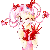 Chibiusa in pink dress with ribbons in hair. 103 kilobytes